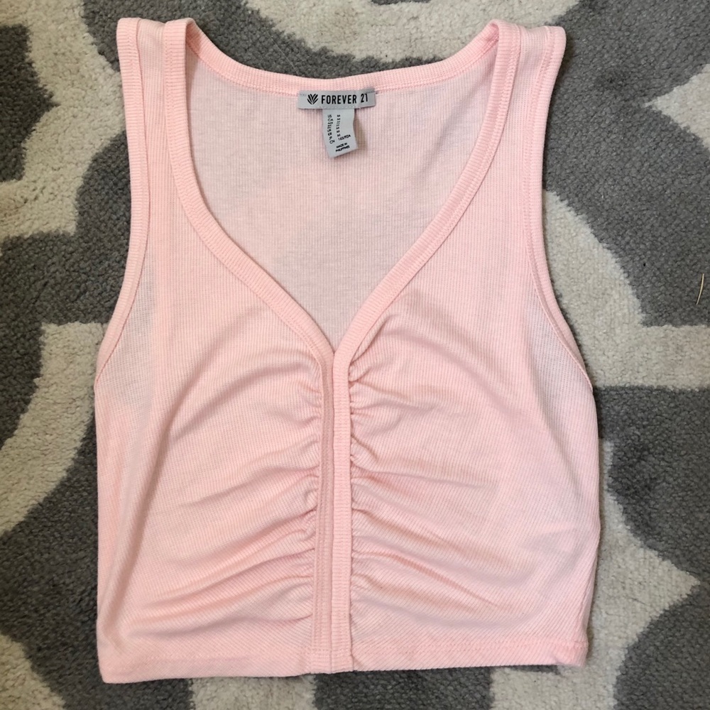 Pink workout crop top